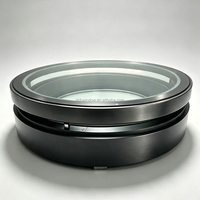 Fenêtre de toit motorisée automatique ronde en aluminium avec pare-soleil intégré, moustiquaire anti-moustiques, étanche, pour villa, sous-sol, cage d'escalier