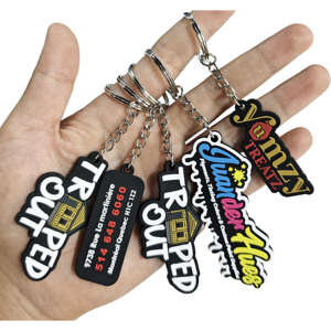 Llavero de Goma Suave de PVC y Metal con Logotipo de Hamburguesa Personalizado, Promocional, al por Mayor, Sin Pedido Mínimo - Product Image 1