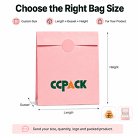 Sacs cadeaux en papier artistique personnalisés de petite taille avec autocollants Ccpack, écologiques, multicolores, macaron, DIY, boutique, artisanat, emballage de bijoux
