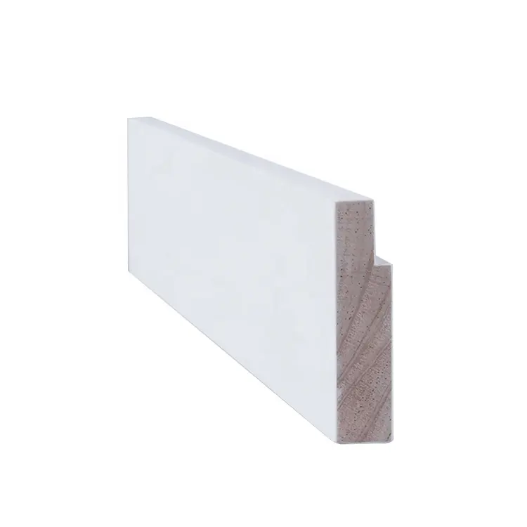ประตูไม้ที่ผลิต Jamb กระดานทาสีขาวภายในกระดานไม้ Jamb แบบหลัก Architrave โครงไม้