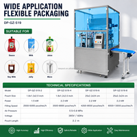 Machine de remplissage et de bouchage automatique DEEPACK pour sachets à bec verseur, idéale pour l'emballage de sauces, pâtes, jus et liquides en usine