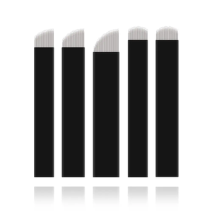 Cuchillas de Microblading de Acero Inoxidable de 18u y 0.18mm, Agujas Desechables para Tatuaje de Cejas, para Uso Manual con Pluma PMU, para Artistas del Tatuaje - Product Image 1