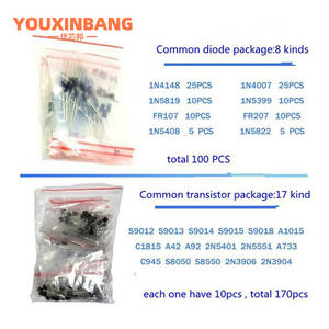 1390pcs Thiết bị điện tử thành phần Assortment Kit tụ LED Diode chỉnh lưu điện trở Transistor cho Diy dự án - Product Image 4