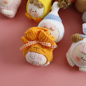 Iplik el yapımı tığ topu bebek ile değiştirilebilir giysi, Kawaii Amigurumi peluş oyuncak giyinmek için oyun, çocuklar hediye Anime - Product Image 4