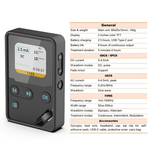TDCS Transkranielle Gleichstrom-Hirnstimulationsgerät-Kit 4,5 mA DC/AC-Puls tVNS Neuromodulation Schlafhilfe Kopfmassagegerät - Product Image 2