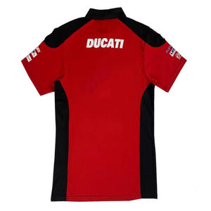 Ducati Men's Red Short Sleeve Polo Shirt Breathable Knitted Moto Biker Style - Product Image 1