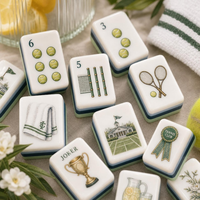 Jeu de Mahjong Américain Personnalisé avec Logo – Tuiles de Mahjong en Gros pour Clubs de Tennis, Idéal pour les Jeux Hebdomadaires Fréquents et les Cadeaux Promotionnels de Marque