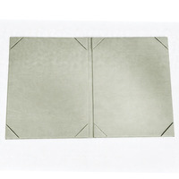 Porte-menu en cuir PU avec pochettes transparentes A4 A5 8,5x11, couverture aspect cuir vintage avec logo personnalisé en relief pour restaurant, bar, liste des boissons