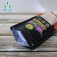 Sachets d'emballage en plastique personnalisé mat avec fermeture éclair en mylar pour thé fleur feuille écrou biscuit pochette debout pour sachets de thé en plastique