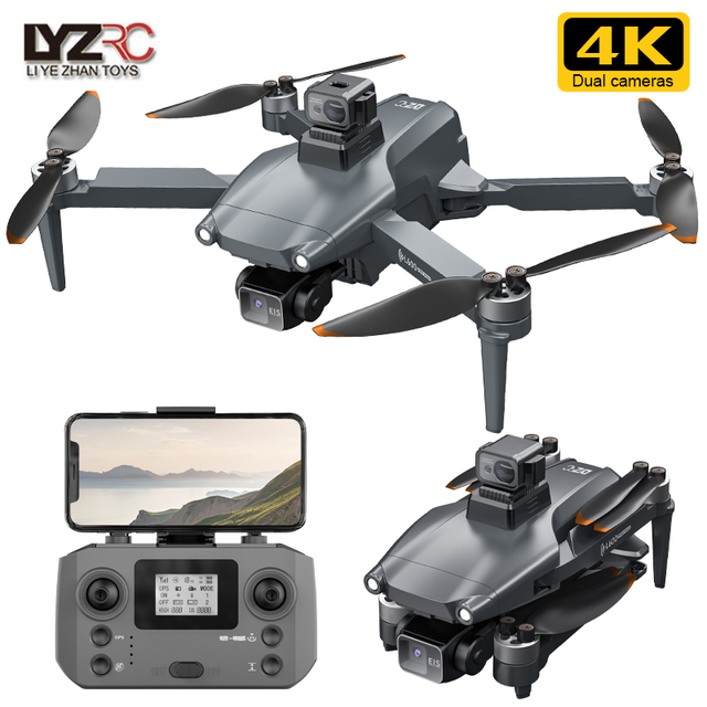 Foldable 4K HD Dual Camera Drone 360 Laser Obstacle Avoidance GPS Return Optical Flow Positioning Long Endurance RC Quadcopter