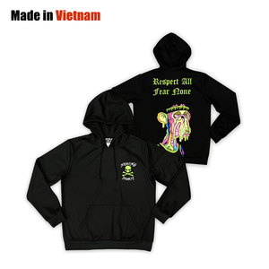 Sweat à capuche oversize personnalisé en polyester/coton, coupe-vent et écologique, avec impression par transfert thermique, design streetwear tendance, noir - Product Image 1