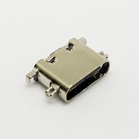 Conector USB C Tipo F Hembra, Altura Macho 6.5/6.8mm, Orificio para Conector MIDI para Electrónica, Accesorios de Conector para Soldadura SMT