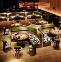 Großhandel Moderne Bistro-Catering-Sofa-Sitzgruppe Kommerzielle Restaurant-Möbel Bar Café Kaffee Esstisch Stühle Set