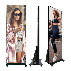 Wifi 4G Control P1.86 P2 P2.5 P3 Digital Display Indoor Led Mirror Totem Floor Standing Advertising Led Poster Display <b>Screen</b> - Product Image 1