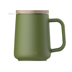 DHPO — tasse <span class=keywords><strong>infuseur</strong></span> à thé en porcelaine avec couvercle en céramique et en bambou, pour le montage - Product Image 5