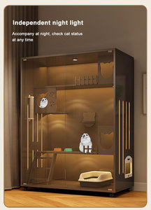 <span class=keywords><strong>กรง</strong></span>แมวหรูหรา สองชั้น บ้านสัตว์เลี้ยงแบบวิลล่า ขายส่ง ห้องคลอดแมว ตู้แมวไม้จริง - Product Image 5