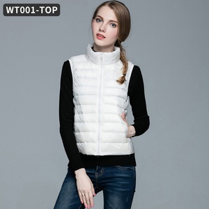 เสื้อกั๊กน้ำหนักเบาแบบกำหนดเอง เสื้อกั๊กบุขนเป็ดแบบพับเก็บได้ เสื้อกั๊กฤดูหนาว เสื้อกั๊กขนเป็ดสำหรับผู้หญิง - Product Image 1