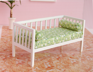 Iland miniatures Maison De Poupée <span class=keywords><strong>Mini</strong></span> Canapé Salon Meubles Lit/2 jardin floral vert WL058 - Product Image 6