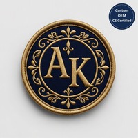 Patch brodé 3D personnalisé avec initiales et motif cœur, thermocollant, bord découpé au laser, pour maillots de sport, broderie de logo OEM personnalisée pour casquettes