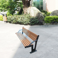 Banc urbain personnalisé en acier galvanisé et lattes en HDPE pour patio, usine, publicité, ville, loisirs, campus