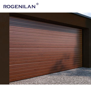 Porte <span class=keywords><strong>de</strong></span> <span class=keywords><strong>garage</strong></span> automatique Rogenilan moderne 16x7 en aluminium et acier pour extérieur, volets roulants - Product Image 3