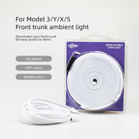 Pour Tesla modèle 3 Y S X Frunk éclairer les bandes de LED Flexible coffre avant Silicone lumière rvb APP contrôle Led intérieur voiture barre lumineuse