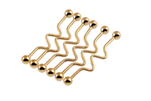 Barre en acier chirurgical 316L en forme <span class=keywords><strong>de</strong></span> zigzag, barre industrielle avec boucle en forme <span class=keywords><strong>de</strong></span> cœur, <span class=keywords><strong>piercing</strong></span> industriel, <span class=keywords><strong>piercing</strong></span> d'<span class=keywords><strong>oreille</strong></span>, bijoux <span class=keywords><strong>de</strong></span> corps avec CZ - Product Image 2