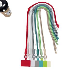 Collier ajustable pour téléphone portable <span class=keywords><strong>Cordon</strong></span> universel pour téléphone en nylon Patch Cross Neck Clip Macaron Color Long Neck Chain Rope - Product Image 5