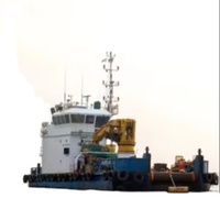 Grue hydraulique pliante robuste pour travaux de dragage, bateaux de travail et applications de manutention portuaire