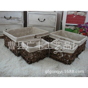 Cesta de Almacenamiento Tejida Rectangular de Tela No Tejida Marrón Claro, Organizador de Ropa Tipo Vertical, Cao County Shandong - Product Image 2