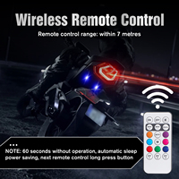 Lampu Strobo LED Nirkabel TGZ 2SMD dengan Remote Control, IP65 Anti-Tabrakan, Lampu Peringatan Darurat LED RGB untuk Sepeda Motor dan Pesawat