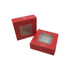 Venda quente por atacado fabricante chinês design personalizado caixa de embalagem de alimentos vermelhos ecologicamente corretos caixa de chocolate com inserção