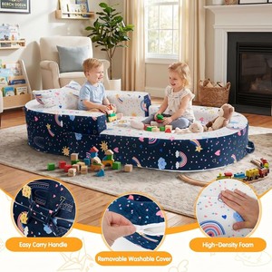 Custom Toddler <b>Sofa</b> Bed Flip Open Kids Lounge Chair <b>Play</b> Couch Removable Cover Plush Velvet for Bedroom Living Room Travel - Product Image 2