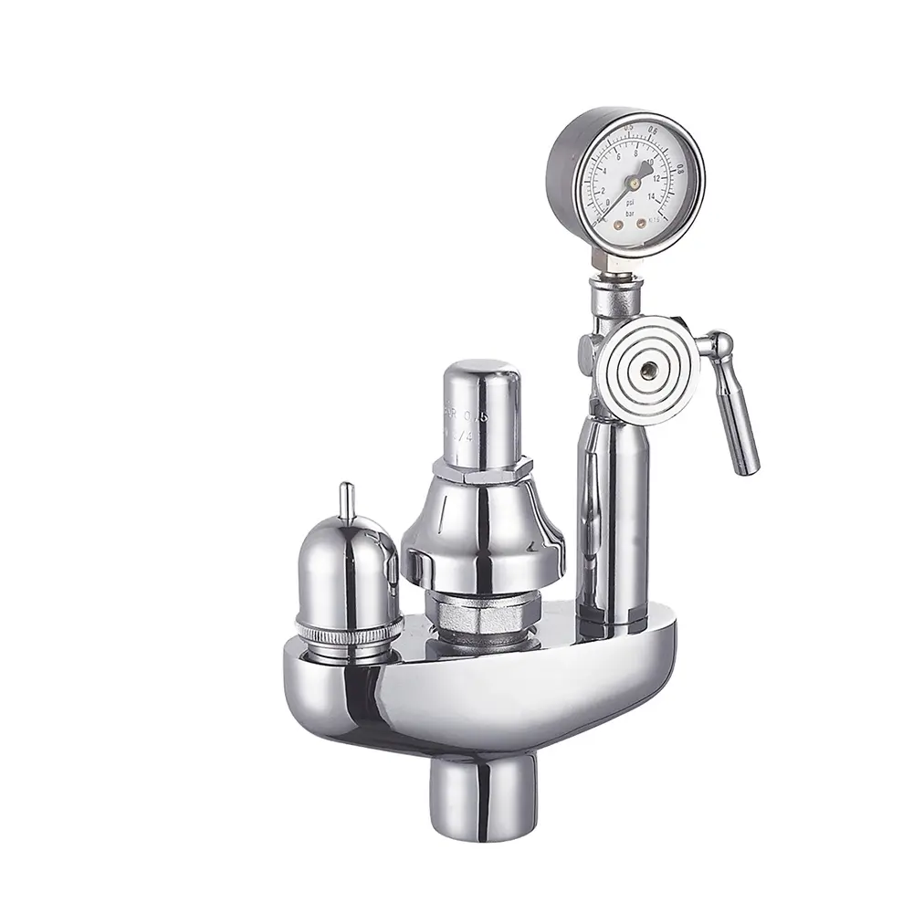 Factory supplying brass construction commercial kitchen equipment steam pressure safety valves with pressure gauge