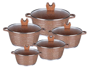 Cooklover 10 pz cucina ceramica <span class=keywords><strong>Set</strong></span> qualità pressofusione alluminio portatile metallo Design - Product Image 4