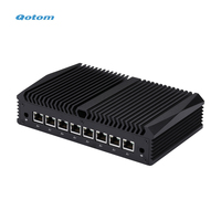 Mini PC QOTOM Q30600GER-S13 Intel Core I3 I5 I7, 8 LAN, Sin Ventilador, Almacenamiento SSD, RAM DDR4, Win 10, Linux, Uso Empresarial, Red