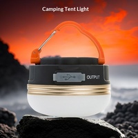 Lampe de camping LED portable, rechargeable par USB, étanche, à intensité variable, pour tente, extérieur