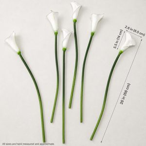 Longue tige de fleur artificielle Calla Lily avec toucher EVA pour la décoration de la maison, de la table à manger, des mariages, des auditoriums et comme accessoire photo - Product Image 4