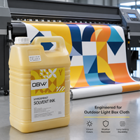 Encre solvant stable CMYK LCLM résistante aux intempéries pendant 2 ans, sans benzène, pour impression de bannières lumineuses extérieures Seiko 510 1020