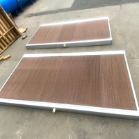 Nouvelle couette de refroidissement anti-corrosion à cadre en aluminium et nid d'abeille en cellulose pour élevage de bétail, efficacité 85%, ISO9001