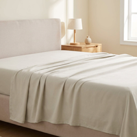 Parure de lit 3 pièces en coton égyptien 450TC, tissage satiné, housse de couette et drap-housse rafraîchissants et respirants pour les personnes ayant chaud la nuit