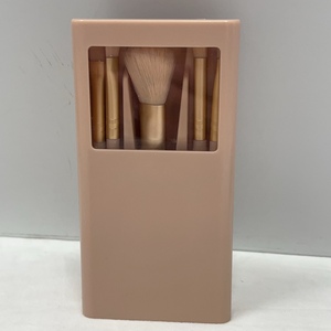 Mini Kit de Pinceaux de Maquillage de Voyage 5 Pièces avec Boîte Miroir, Pinceaux Éventail, Crayon à Sourcils, <span class=keywords><strong>Baume</strong></span> à Lèvres et Correcteur - Outils <span class=keywords><strong>pour</strong></span> le Visage et les Yeux - Product Image 2