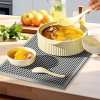 Tapis de drainage carré TOPIN Classic 3 mm multi-usages pour bar, vaisselle et cuisine, en PVC/silicone, pour bars, hôtels, maison