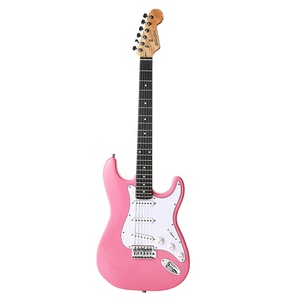 Guitarra Elétrica Estilo ST Verde Brilhante com Cor Rosa, Captador SSS Single-Coil, Guitarra Elétrica para Iniciantes - Product Image 6