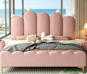 Lit <span class=keywords><strong>pour</strong></span> enfants sur mesure haut de gamme Chine Chicheng <span class=keywords><strong>pour</strong></span> garçons et filles, lit canapé, tailles spéciales, cadre en bois de pin, cuir confortable - Product Image 2