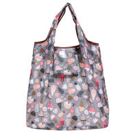 Sacs de courses pliables en polyester à motif léopard, grande capacité, écologiques, réutilisables, avec logo personnalisé pour une utilisation promotionnelle