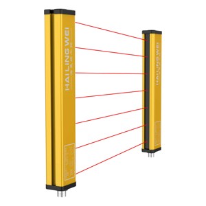 Cortina de Luz de Seguridad Infrarroja de Grado Industrial, Distancia de Detección de 18 m, Resolución de 20/40 mm, Respuesta Rápida para Protección de Máquinas - Product Image 1