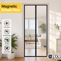 Moustiquaire magnétique Aodu pour porte, auto-fermante, sans perçage, rideau en maille anti-insectes pour porte coulissante et patio, vente en gros usine