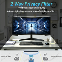 Filter Privasi Keamanan Data untuk Monitor 34" 21:9, Pelindung Layar Anti Sadap, Anti Silau, Anti Cahaya Biru, Anti Sidik Jari, Dapat Digunakan Kembali