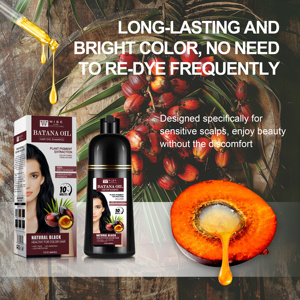 Champú Tinte para el Cabello Batana Negro 400 con Aceite de Argán para un Color Duradero y una Coloración Rápida, No Daña el Cuero Cabelludo, Venta al por Mayor de Fábrica OEM - Product Image 1